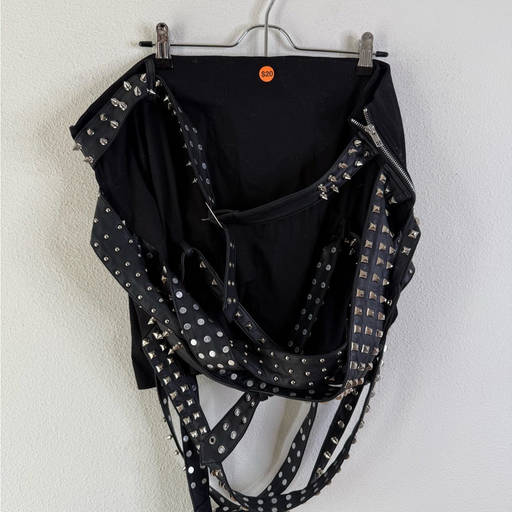 Dolls Kill Black Skirt with Silver Studs